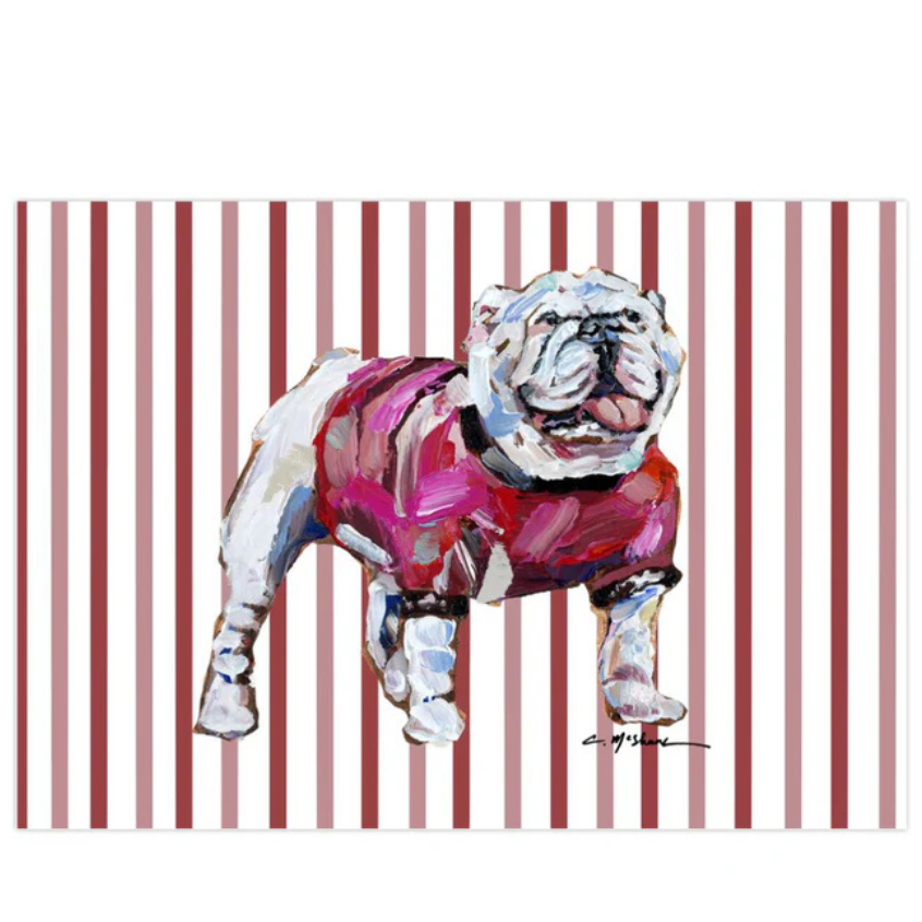 Bulldog Art Blank Card