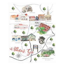 Load image into Gallery viewer, Athens City Map Art Print