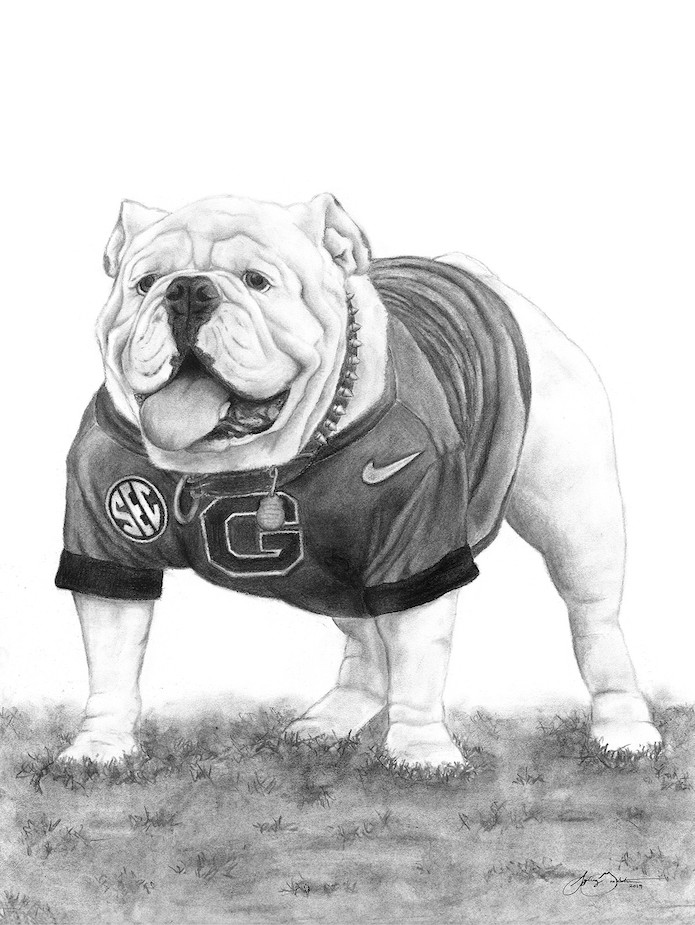 Framed Bulldog Print