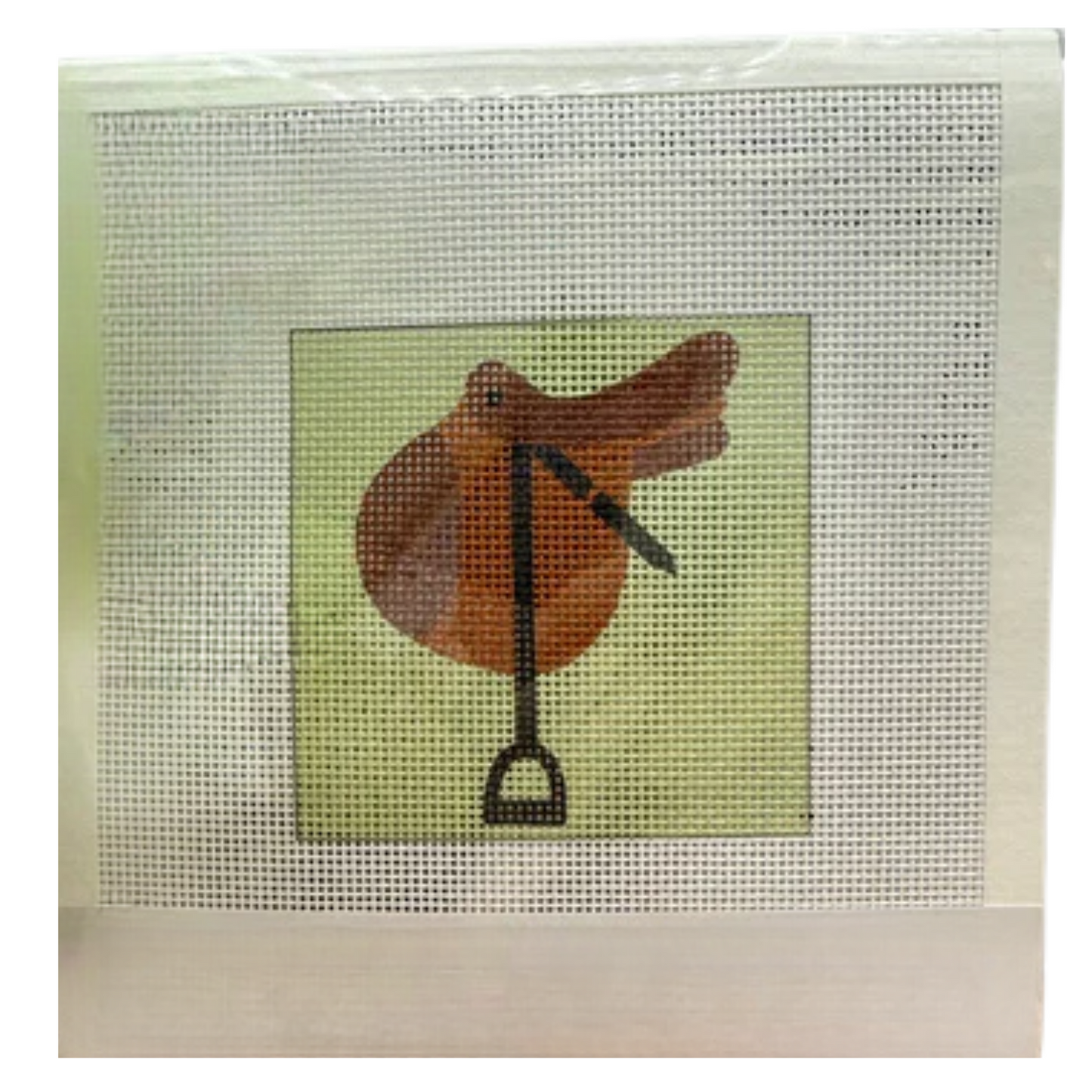 Horse English Riding Saddle Needlepoint Kit