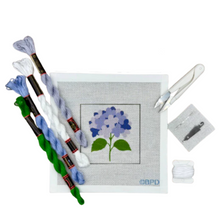 Load image into Gallery viewer, Blue Hydrangea Needlepoint Kit