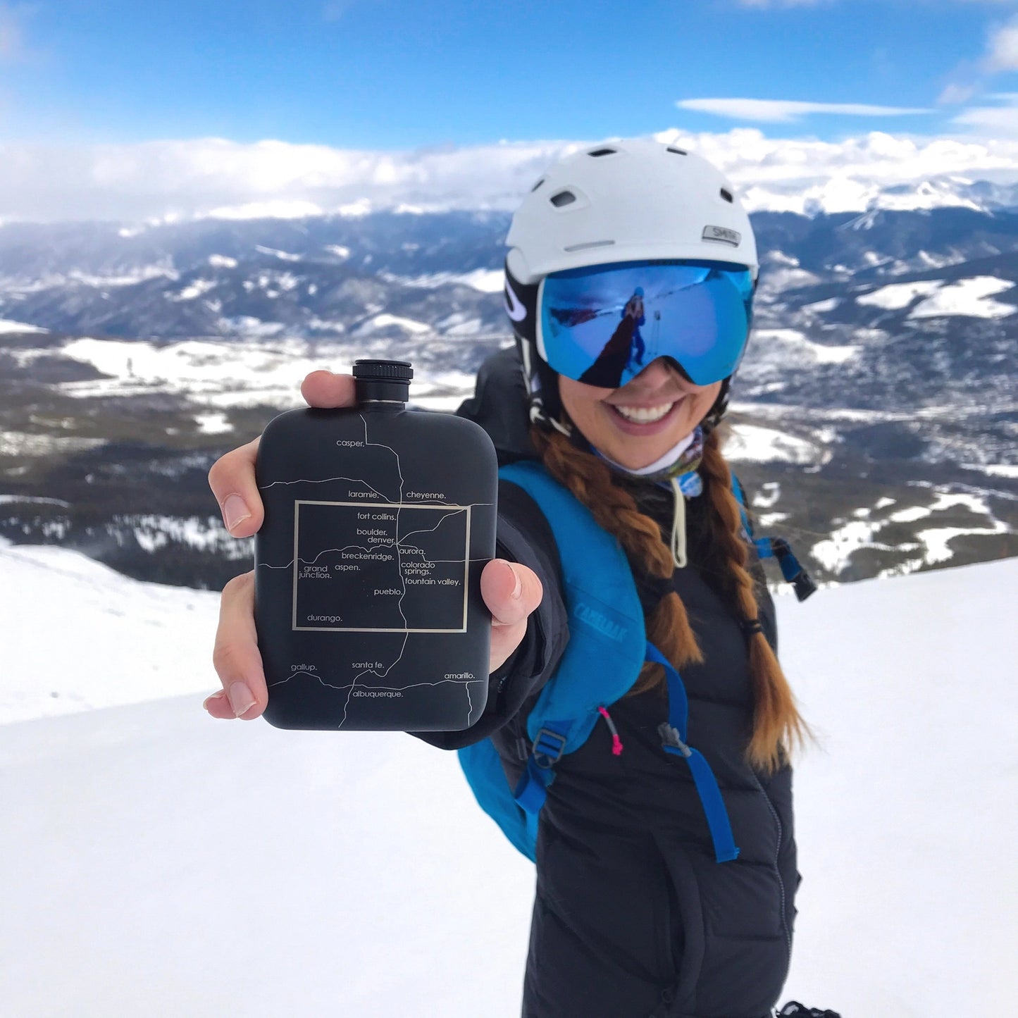 Georgia State Map Pocket Flask
