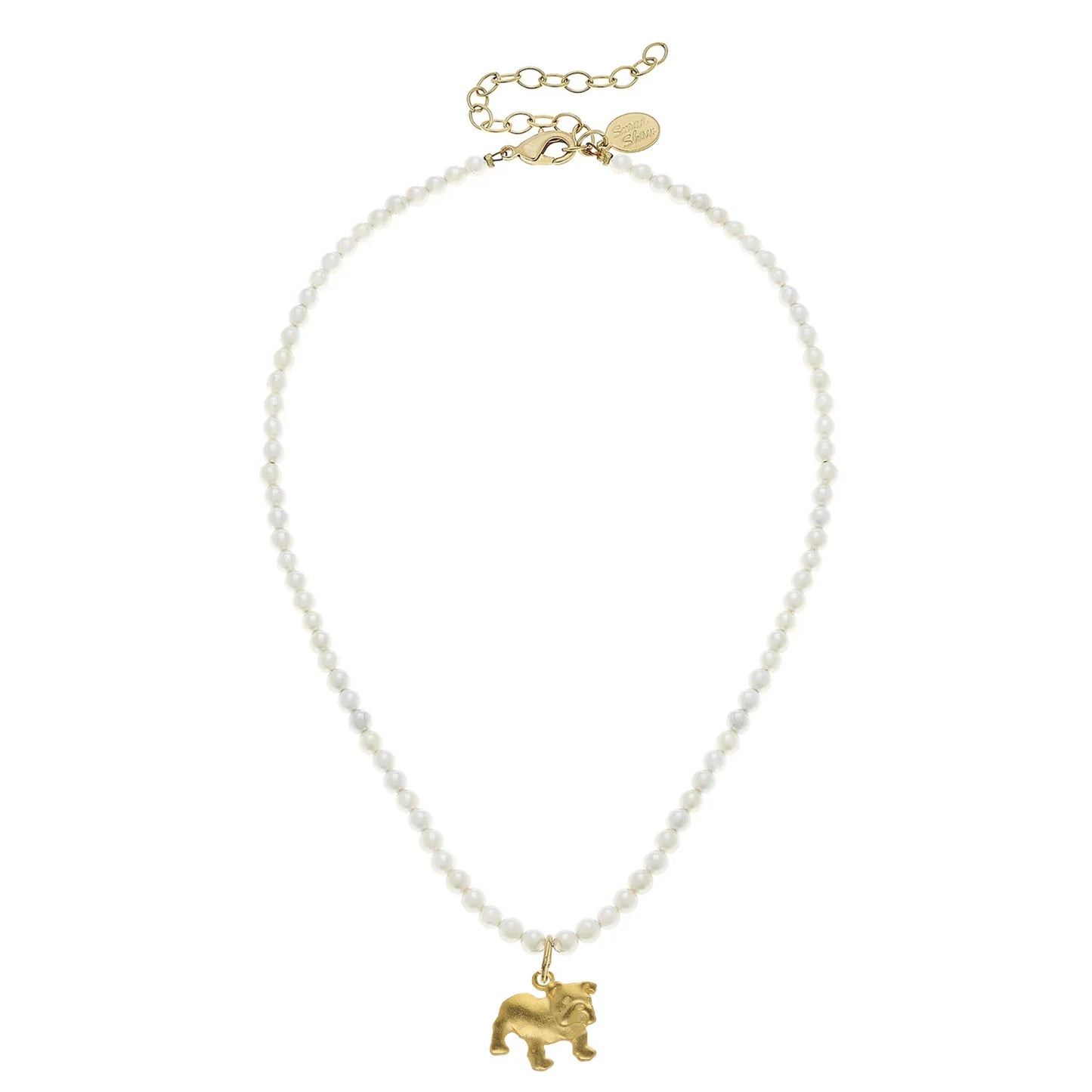 Susan Shaw Alys Bulldog Pearl Necklace