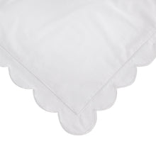 Load image into Gallery viewer, Scallop Frame Embroidered Cotton Percale Duvet Set