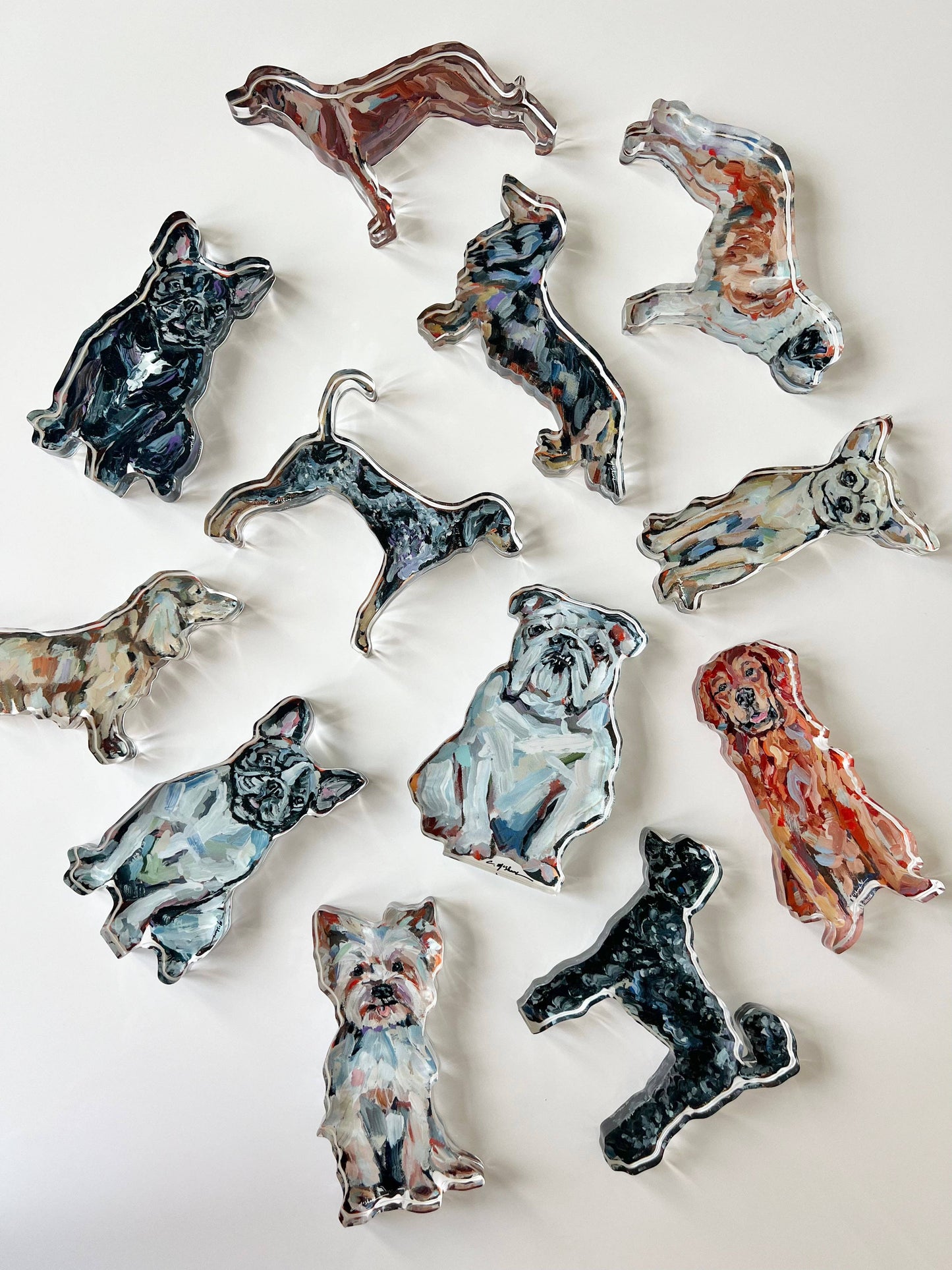 Acrylic Shelfie: English Bulldog White