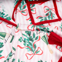 Load image into Gallery viewer, Mistletoast Satin Ruffle Short Pj Set