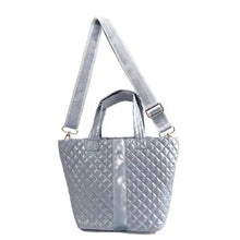 Load image into Gallery viewer, The Debra Diamond Tote Ice Blue