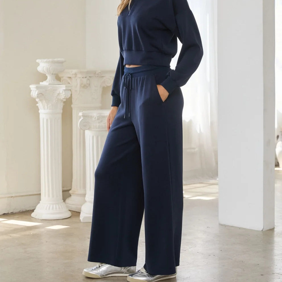 Navy Soft Modal Easy Pull Up Pants