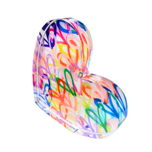 Load image into Gallery viewer, “Sideways Heart with Hearts” Acrylic Shelfie