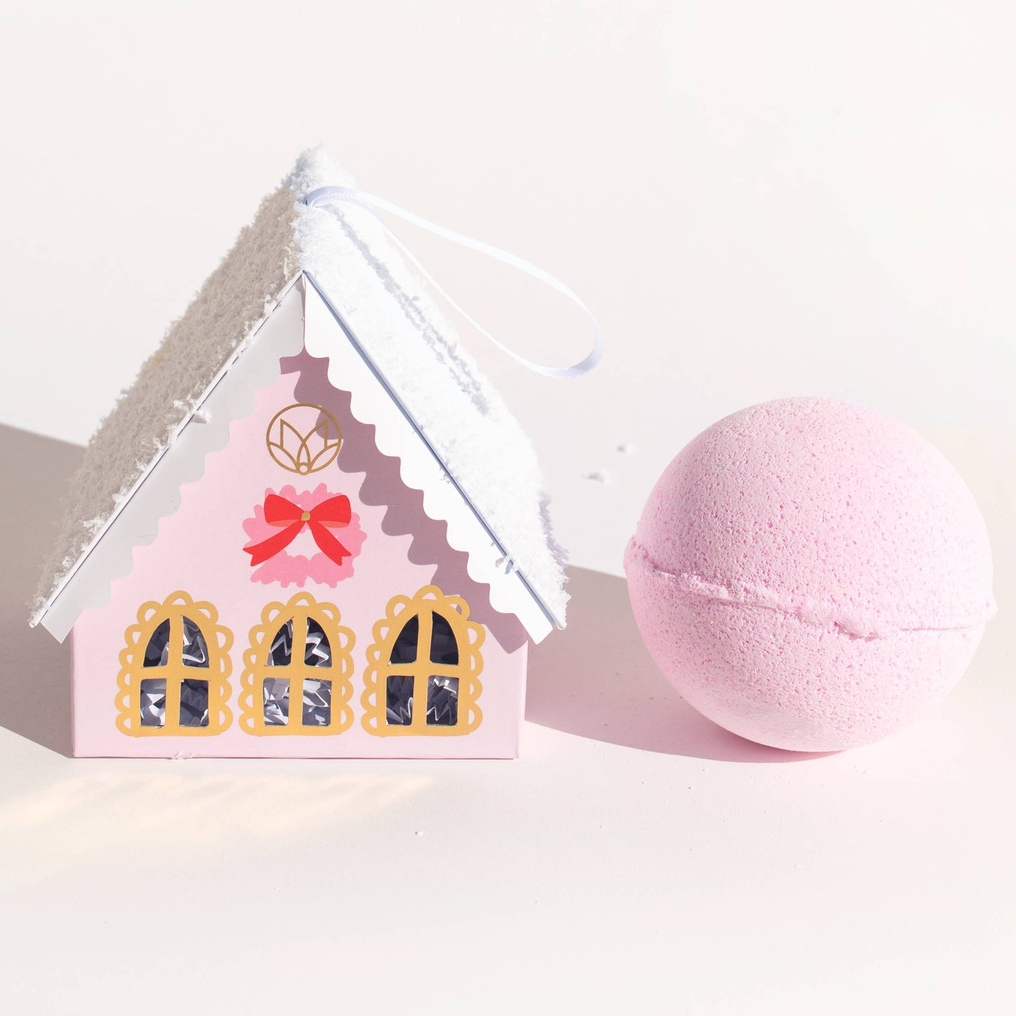 Christmas Village Pink House Bath Balm
