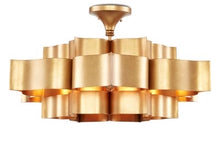 Load image into Gallery viewer, Large Grand Lotus Gold Chandelier