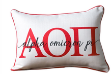 Load image into Gallery viewer, Sorority Large Letter Overlap Pillow