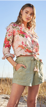 Load image into Gallery viewer, Callie Linen Shirt Tropical Floral