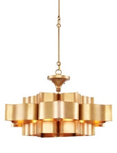Load image into Gallery viewer, Large Grand Lotus Gold Chandelier