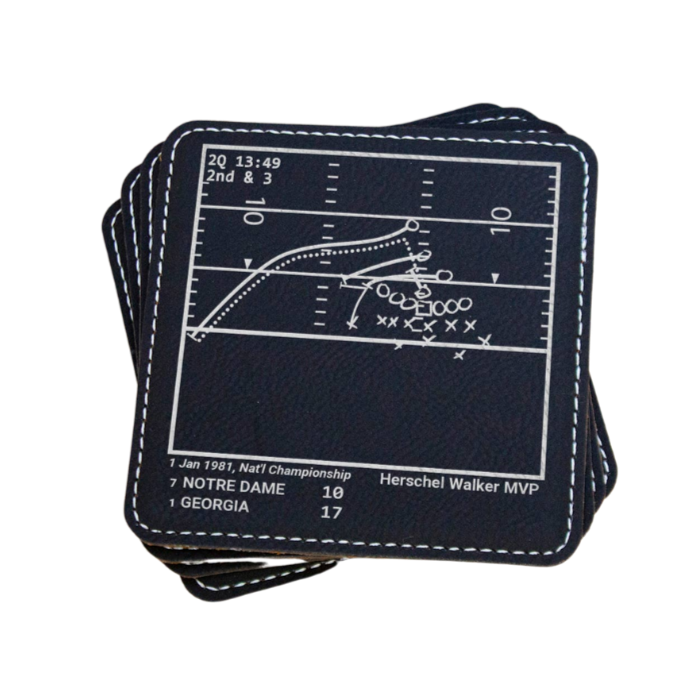 Greatest Georgia Plays Leather - Set of 4
