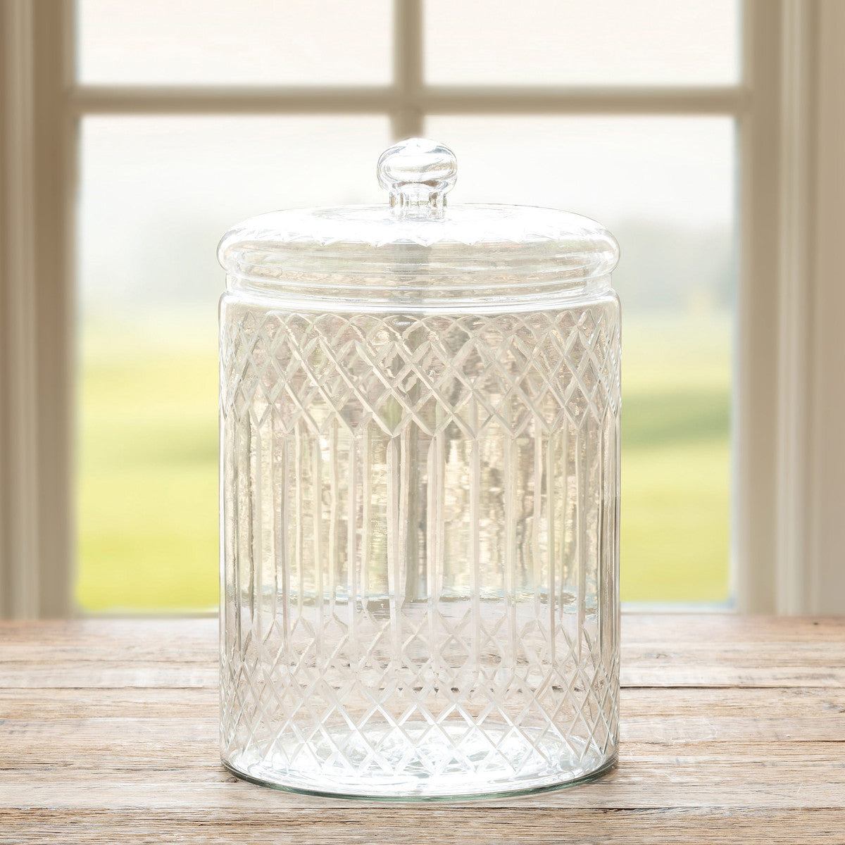 Carraway Etched Glass Canister