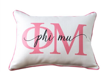 Load image into Gallery viewer, Sorority Large Letter Overlap Pillow