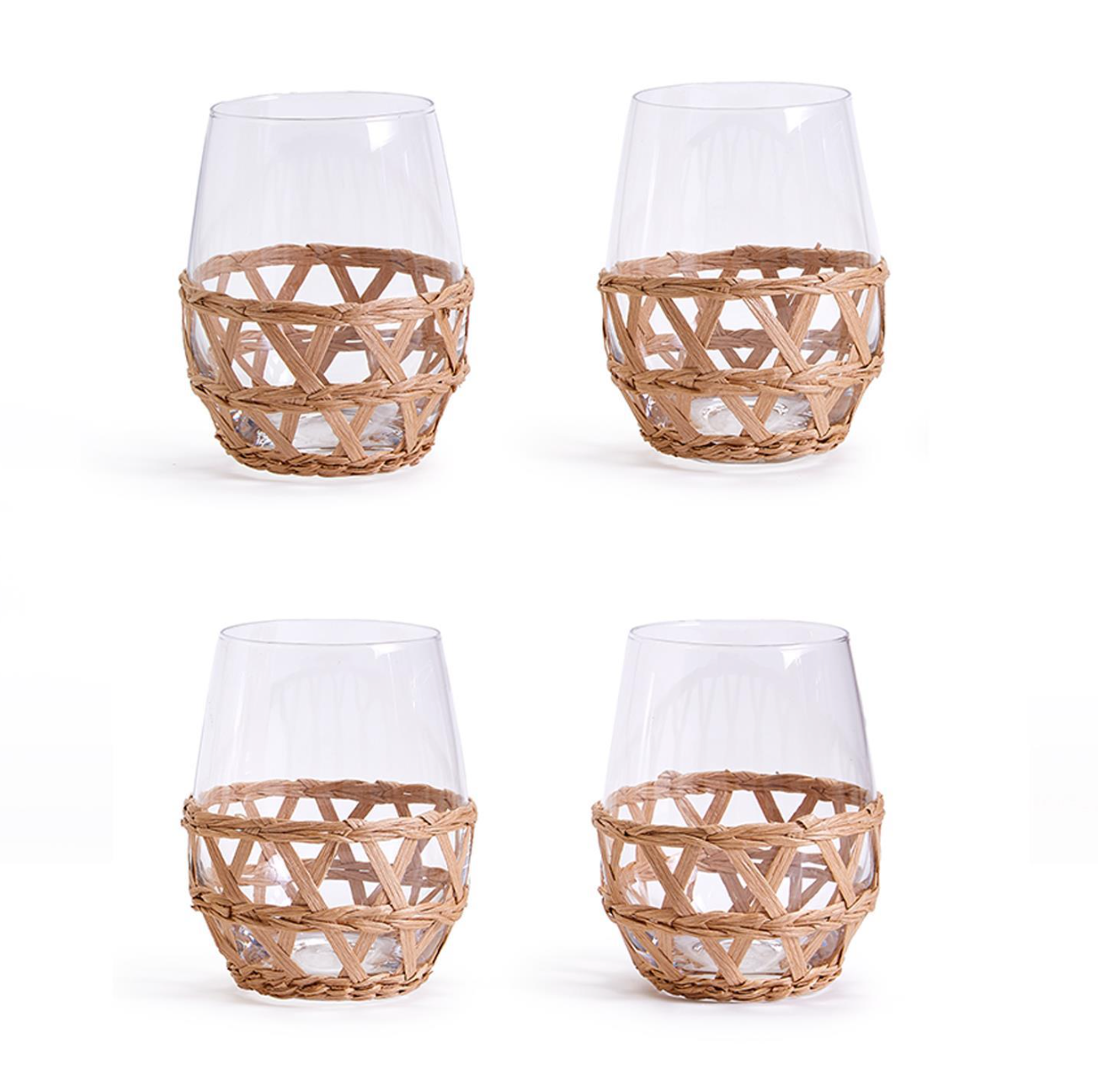 Lattice Stemless Wine Glass