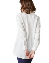 Load image into Gallery viewer, Ada Linen Tunic Oyster Factory Field Flowers Embroidery