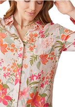 Load image into Gallery viewer, Callie Linen Shirt Tropical Floral
