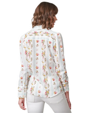 Load image into Gallery viewer, Brigette Eyelet Top Babbie's Store Bouquet Stripe