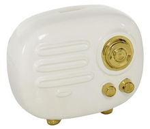 Load image into Gallery viewer, Gold Ceramic Modern Radio Sculpture