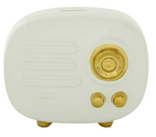 Load image into Gallery viewer, Gold Ceramic Modern Radio Sculpture