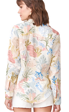 Load image into Gallery viewer, Callie Linen Shirt Seafoam Mermaids