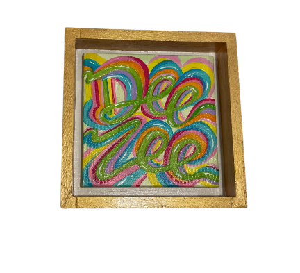 Sorority Retro Canvas with Gold Floating Frame