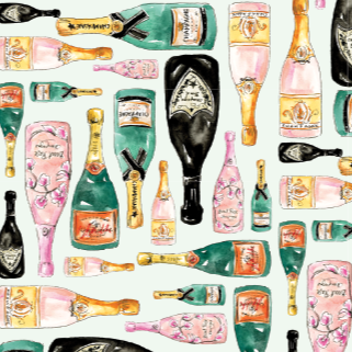 Champagne Bottle Themed Gift Wrap