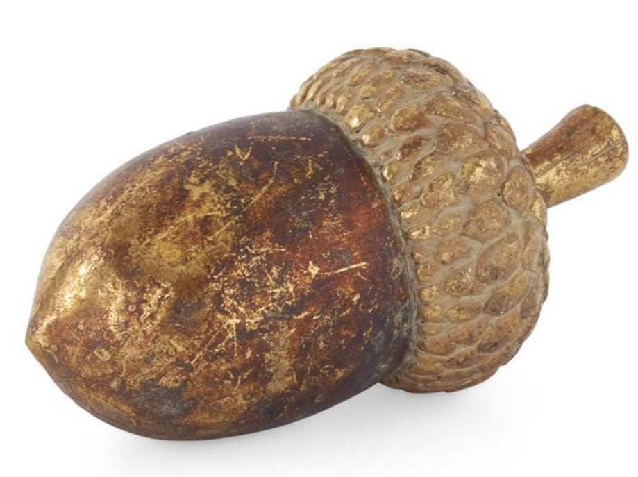 Gold & Bronze resin acorn
