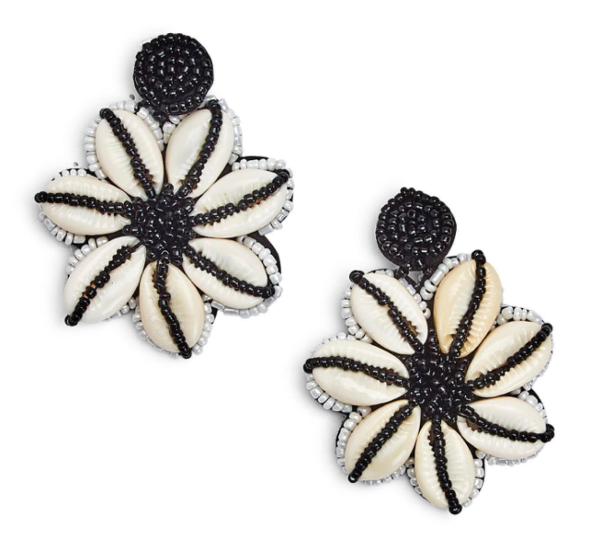 Seashell Earring with Beaded Detail