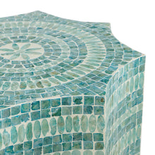 Load image into Gallery viewer, Turquoise Starburst Stool