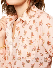 Load image into Gallery viewer, Lois Buttonfront Shirt Woodblock Floral Dot