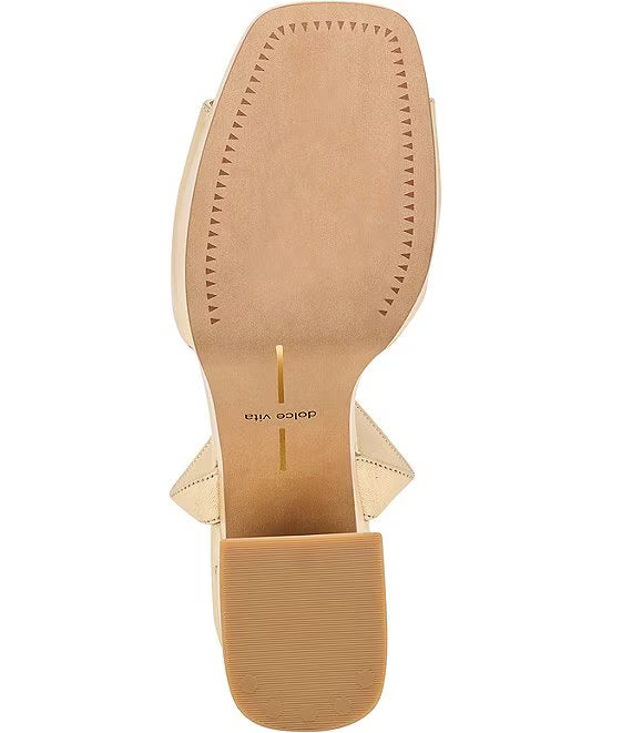 Dolce Vita Felica Metallic Leather Platform Sandals