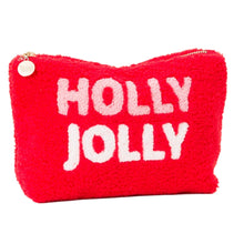 Load image into Gallery viewer, Holly Jolly Teddy Pouch
