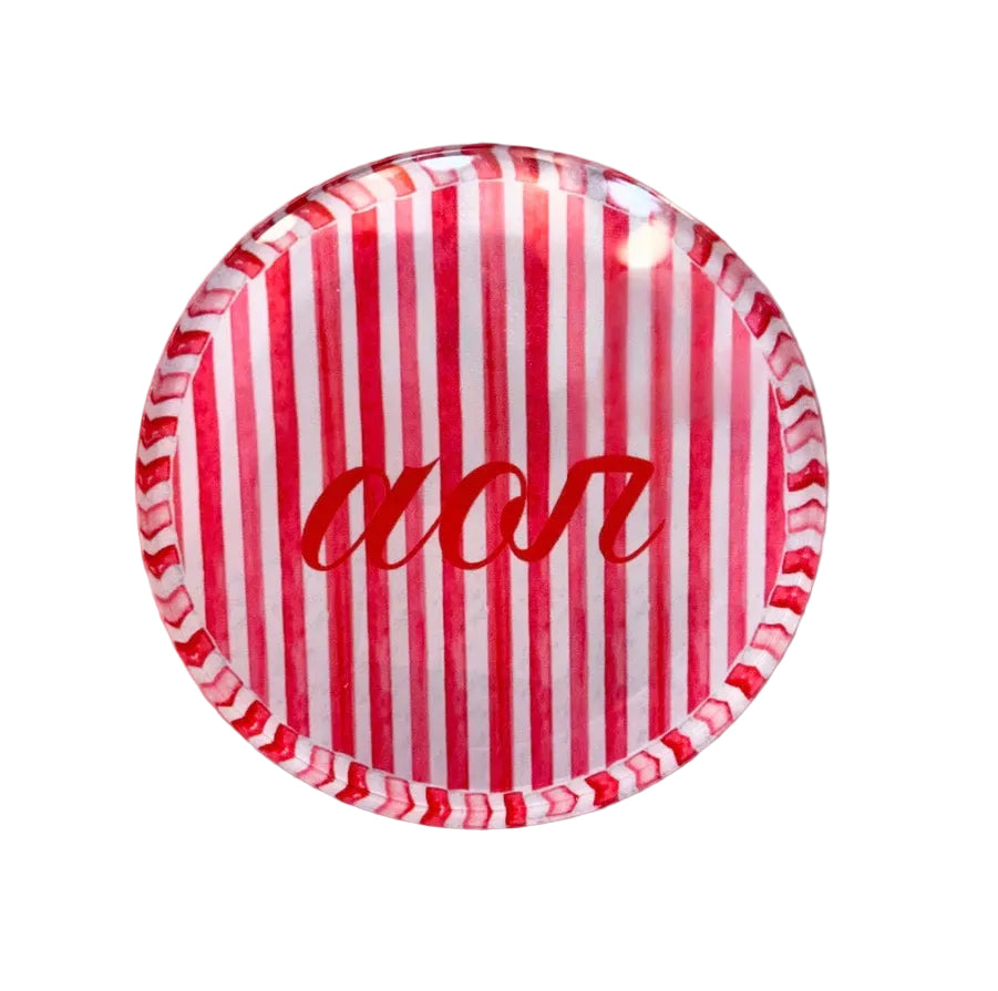 Sorority Round Striped Coaster
