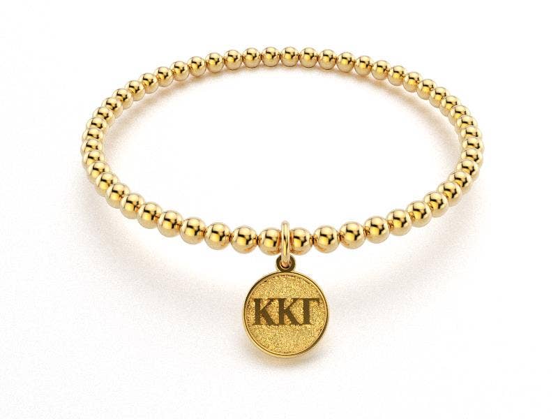 Kappa Kappa Gamma Gold Bead Bracelet