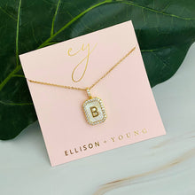 Load image into Gallery viewer, Initial Deco Open Locket Pendant Necklace
