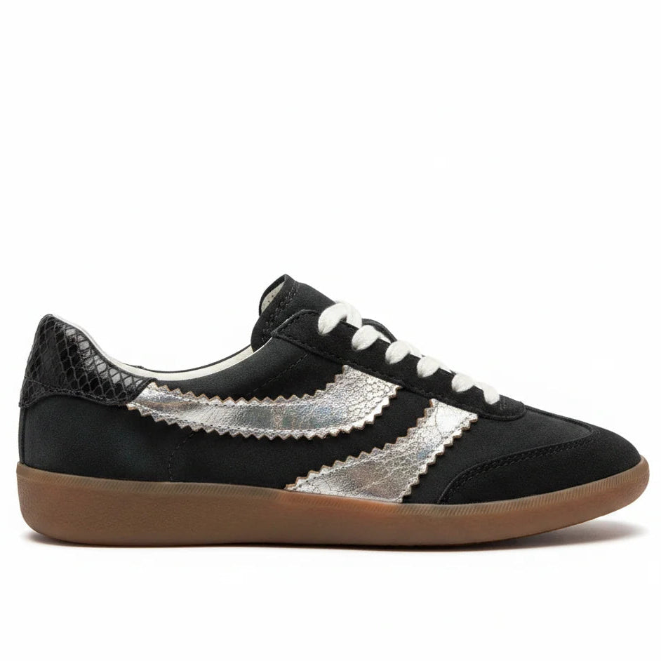 Dolce Vita Merit Anthracite Embossed Leather Sneakers