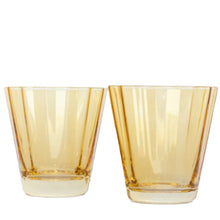 Load image into Gallery viewer, Estelle Colored Glass Yellow Sunday Low Balls - Set of 2
