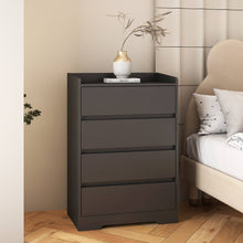 Load image into Gallery viewer, 4-Drawer Dresser, Waterproof, Black/White, Modern Design
