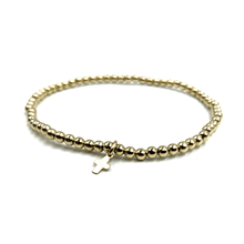 Load image into Gallery viewer, 3mm Gold Filled Karma Waterproof Bracelet with Luxe Cross
