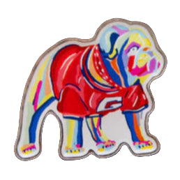 Acrylic Bulldog Lapel Pin