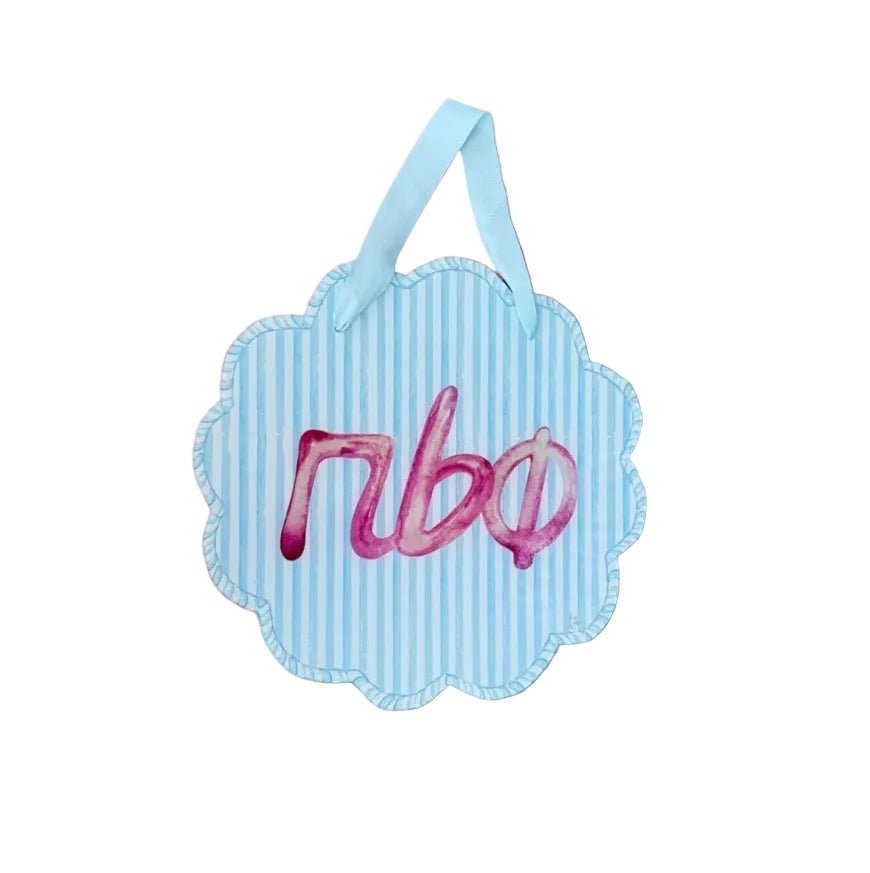 Sorority Scalloped Acrylic Door Hanger