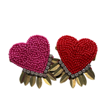 Load image into Gallery viewer, Beaded Heart Statement Pin
