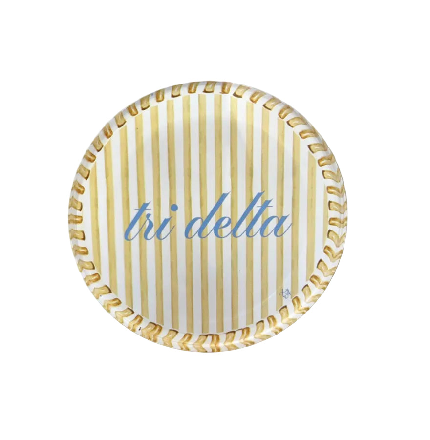 Sorority Round Striped Coaster