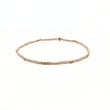 Load image into Gallery viewer, 2mm Newport PALEST PINK + Gold Filled Waterproof Bracelet
