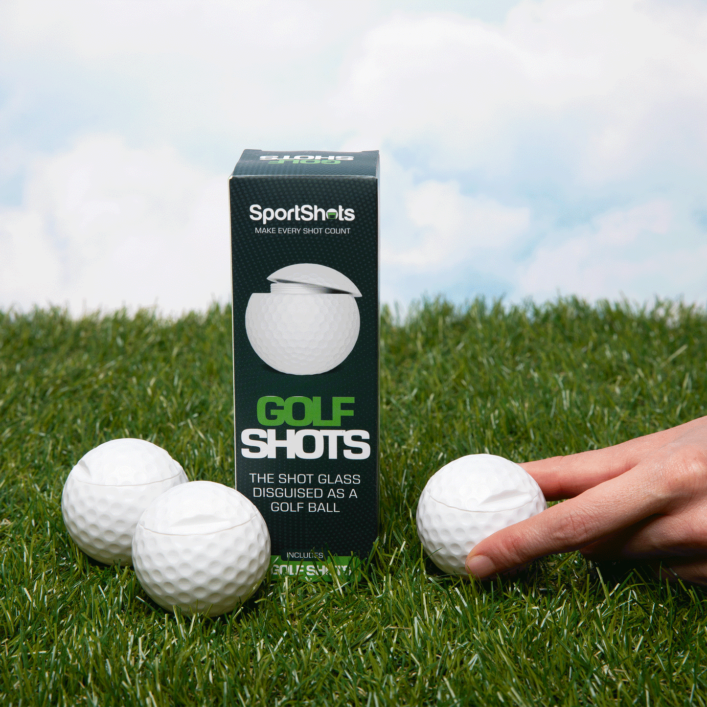 Golf Ball Shaped Shot Glass Set