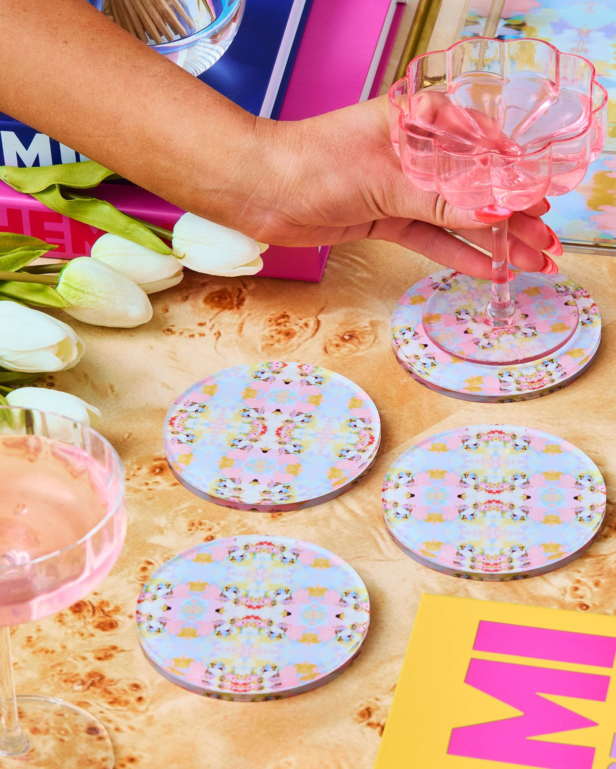 Brooks Avenue Pink Coaster | Laura Park Designs X Tart
